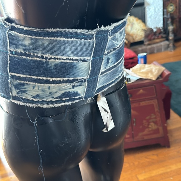 Repurposed denim belt/ cumberbund - Picture 4 of 6